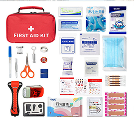 Esittelyssä Compact Home Red First Aid Kit – muokattavissa, luotettava ja valmis brändiisi